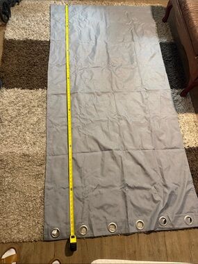Eclipse Gray Grommet Curtain Panel with Silver Eyelets x 2 panels